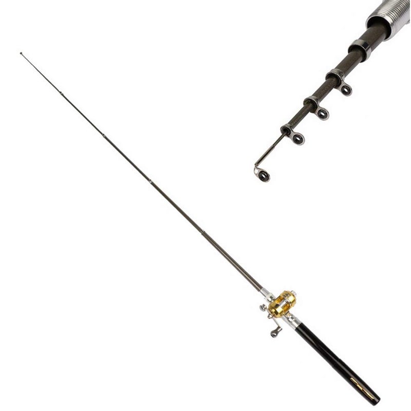 EMMRAGNO Portable Pocket Telescopic 38inch Mini Pen Shape Fishing Rod and Reel Combos, Pen Shape Folded Fishing Pole with Reel Wheel Gift, Suit for River, Lake, Reservoir, Ice Fishing and So On - Image 3
